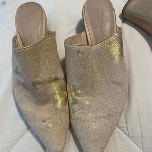 Chocolat Blu  genuine calf hair mini heels